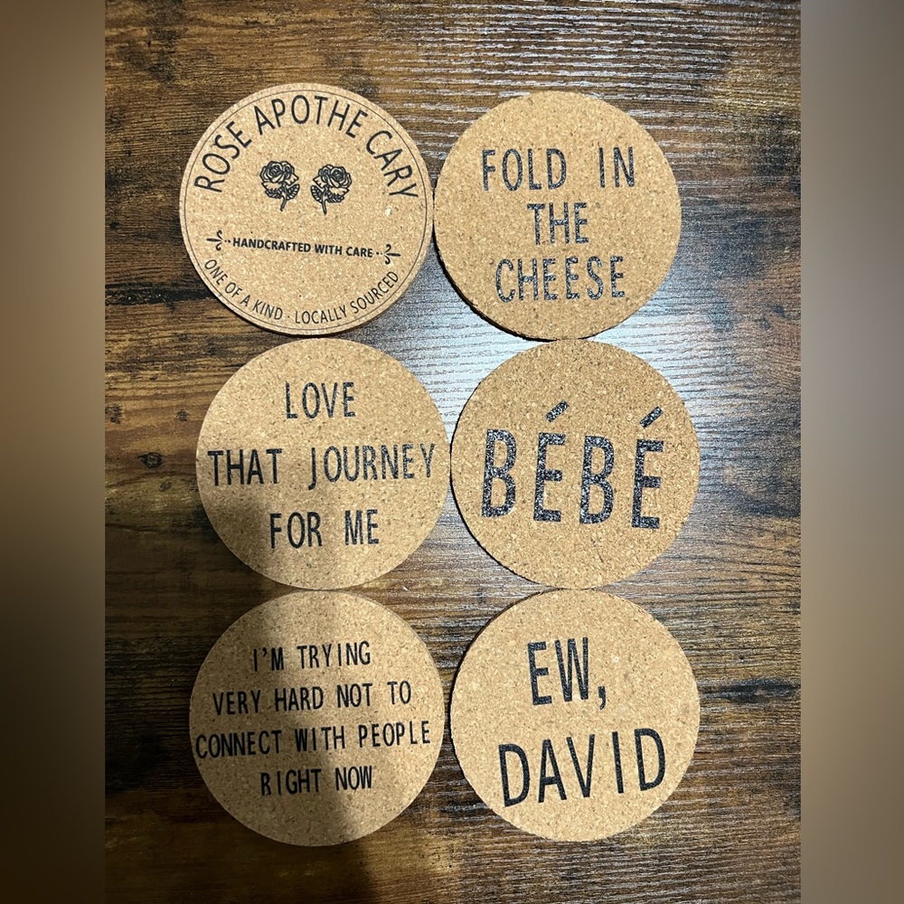 Schitt’s Creek Coasters- Set of 6